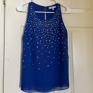 Royal blue tank bejeweled